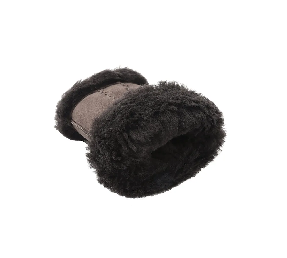 Fluffy Fingerless Sheepskin Wool Mittens