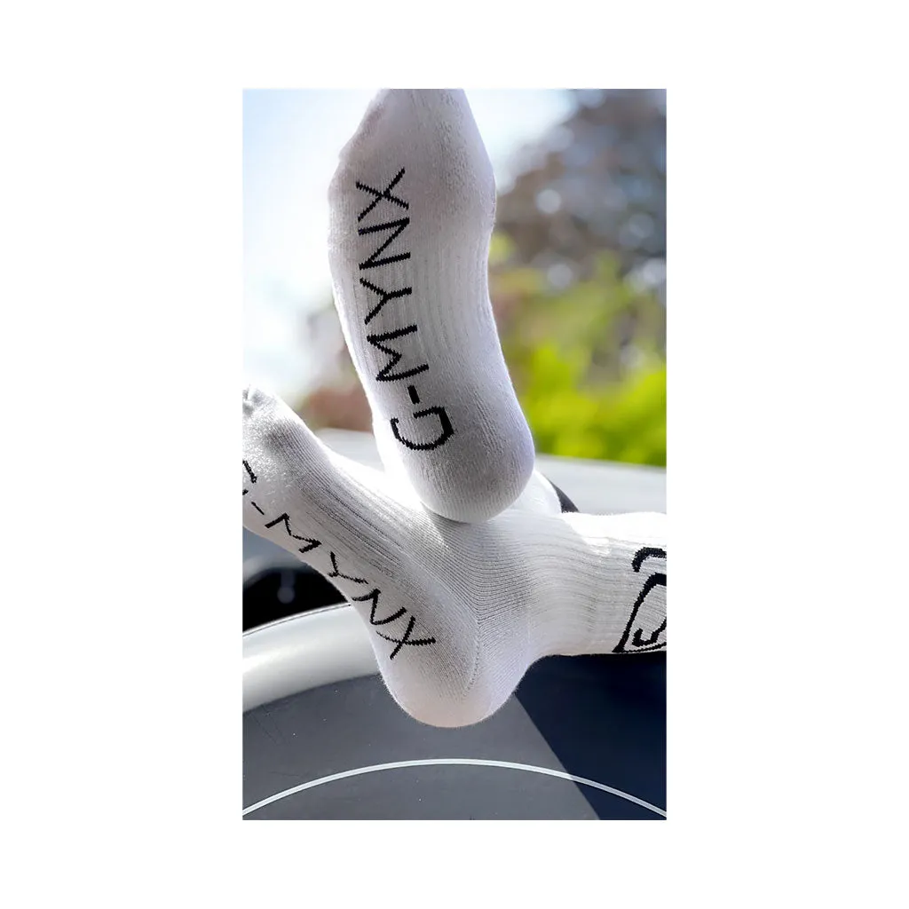 G-Mynx Ribbed Crew Sports Socks (Black)