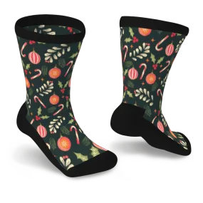 Holly Jolly Non-Binding Diabetic Socks