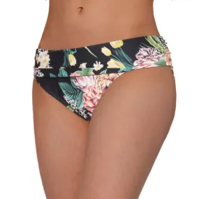 Jantzen Women's Pus Floral Print UPF 50 Fold-Over Hipster Swim Bikini Bottom