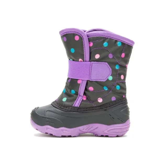 Kamik Girls Snowbug6b Black/Purple Toddler Winter Boots -23C