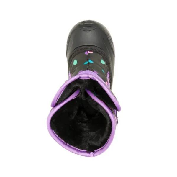 Kamik Girls Snowbug6b Black/Purple Toddler Winter Boots -23C