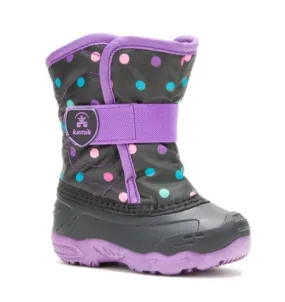 Kamik Girls Snowbug6b Black/Purple Toddler Winter Boots -23C