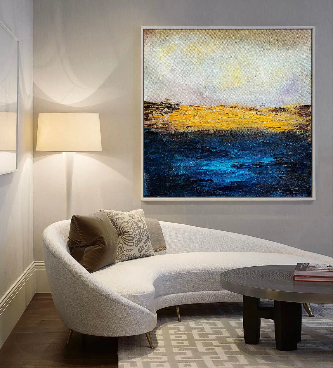 Large Canvas Art Work Abstract Painting Ocean Painting Wall Decor Bp038