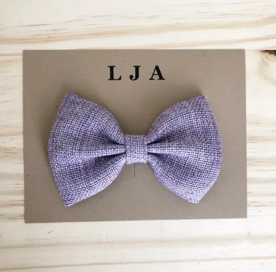 Lavender Bow Tie with Vintage Tan Suspender Set