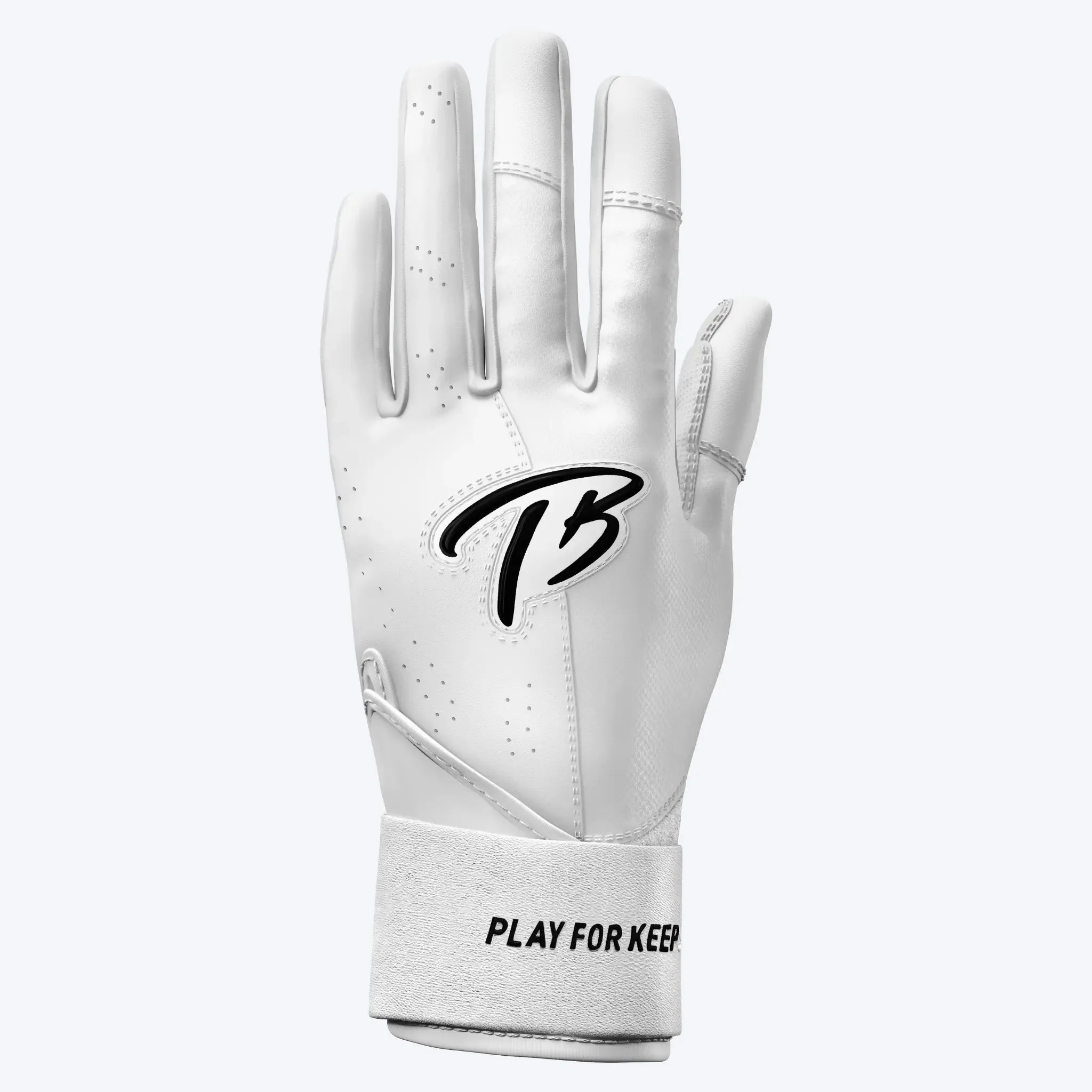 Long Cuff Batting Gloves | White