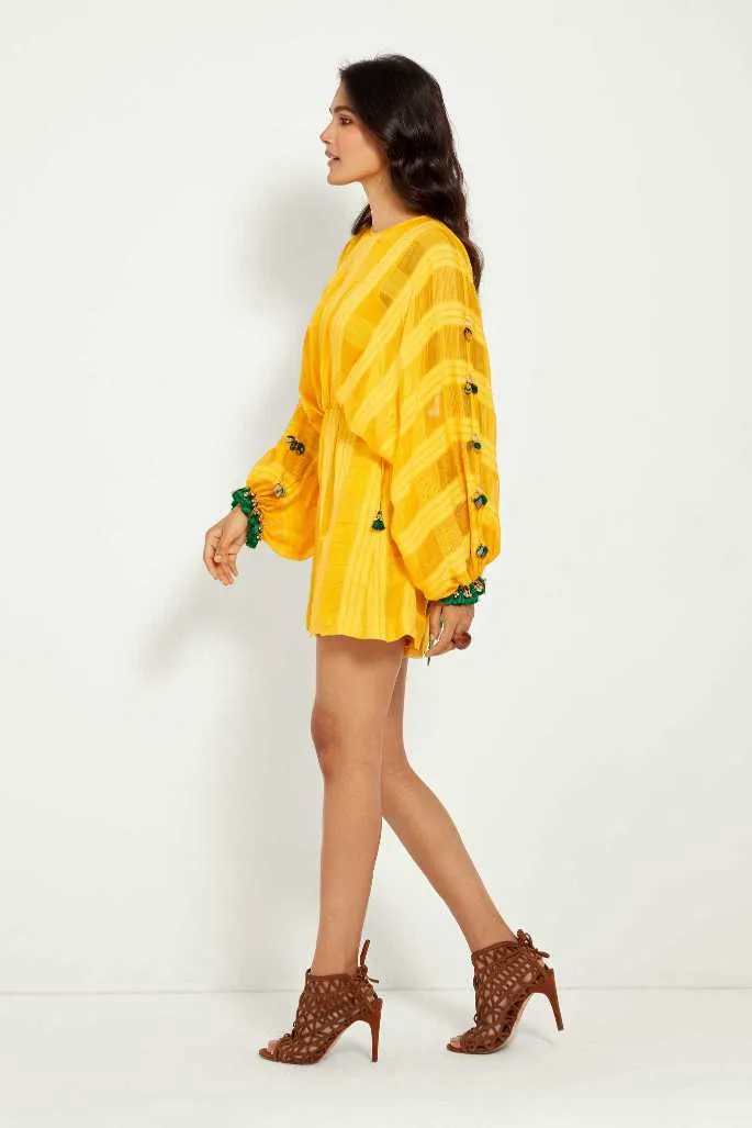 Mango Cut-Out Kimono Romper