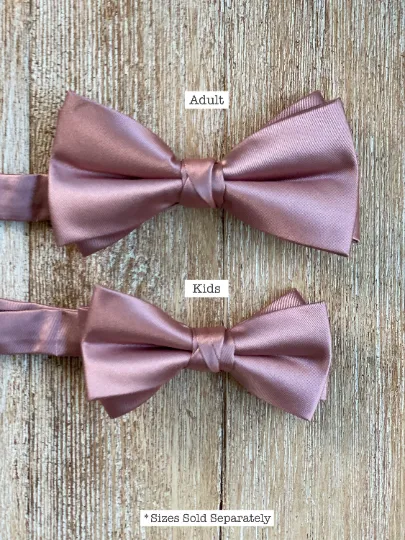 Mauve Bow Tie with Caramel Suspender Set