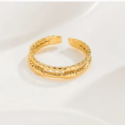 Maya | Adjustable Gold Plated Stainless Steel Ring