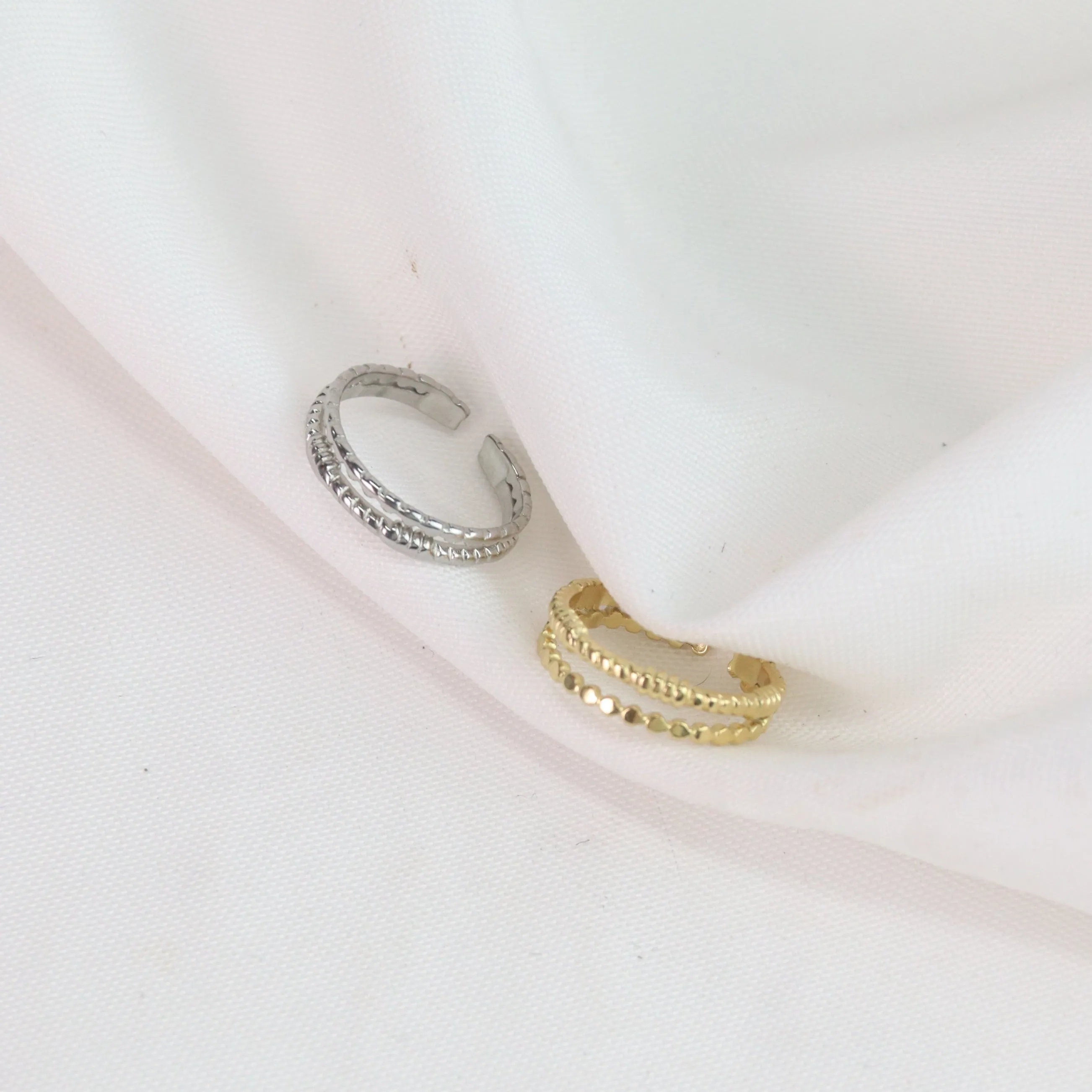 Maya | Adjustable Gold Plated Stainless Steel Ring