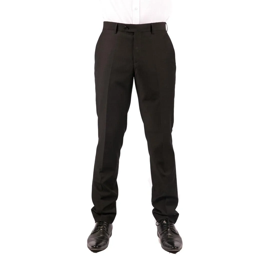 Mens Black Trousers Smart Casual Formal Work Office Wedding Prom Regular