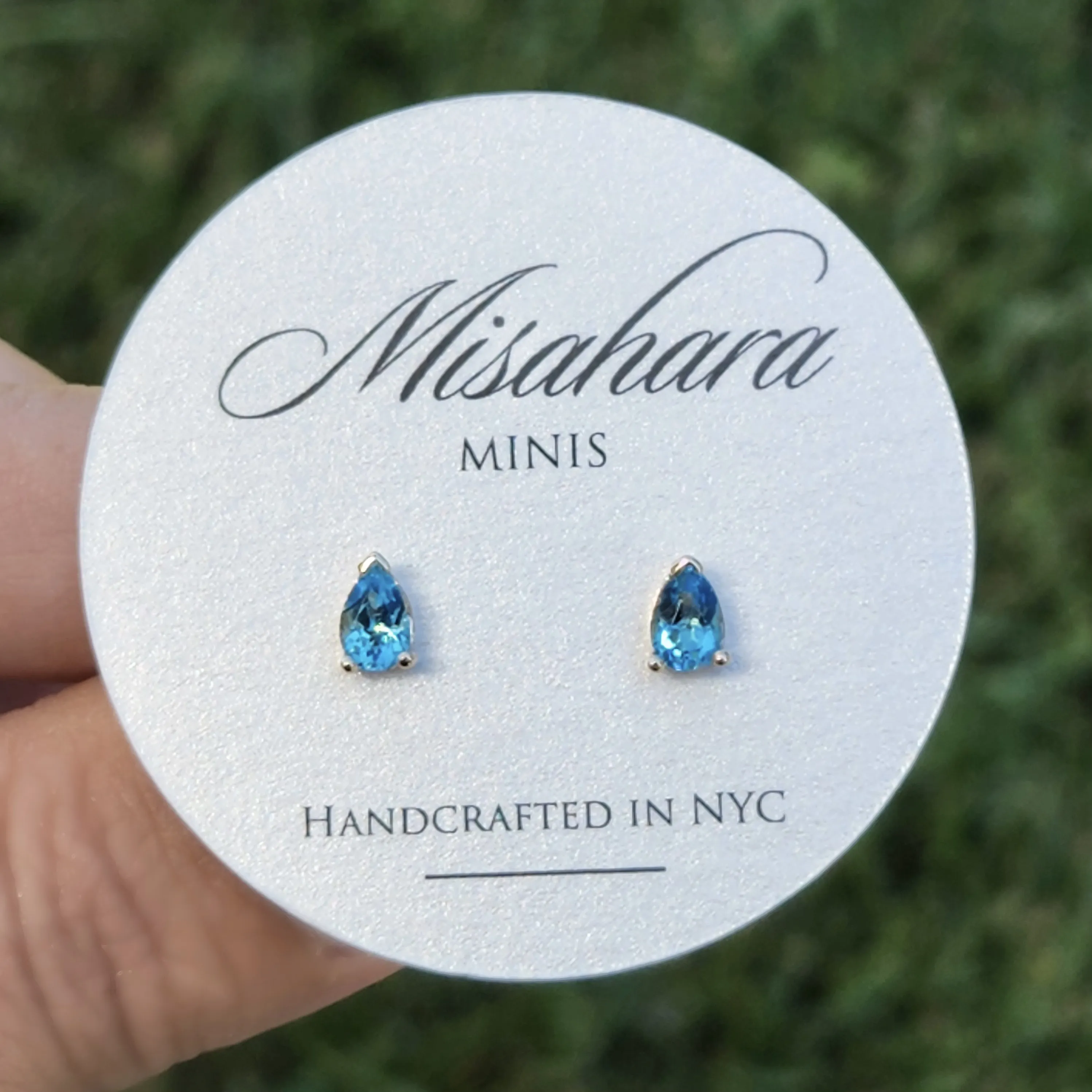 Mini Pear-Shaped Blue Topaz