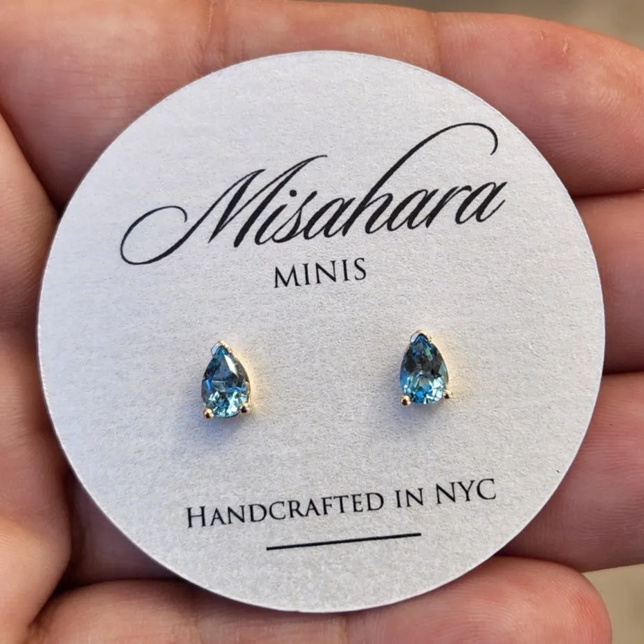 Mini Pear-Shaped Blue Topaz