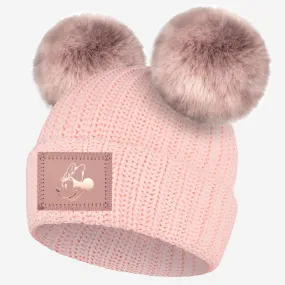 Minnie Mouse Blush Double Pom Beanie