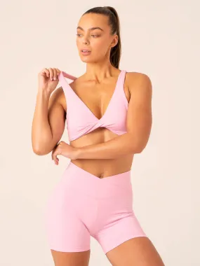 Momentum Twist Sports Bra - Candy Pink