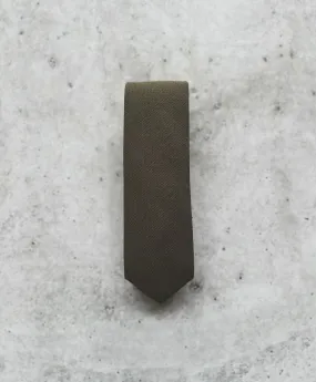 Olive Green Cotton Neck Tie