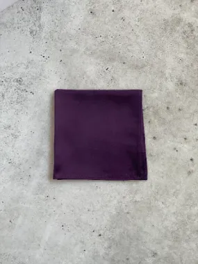 Plum Purple Satin Silk Pocket Square