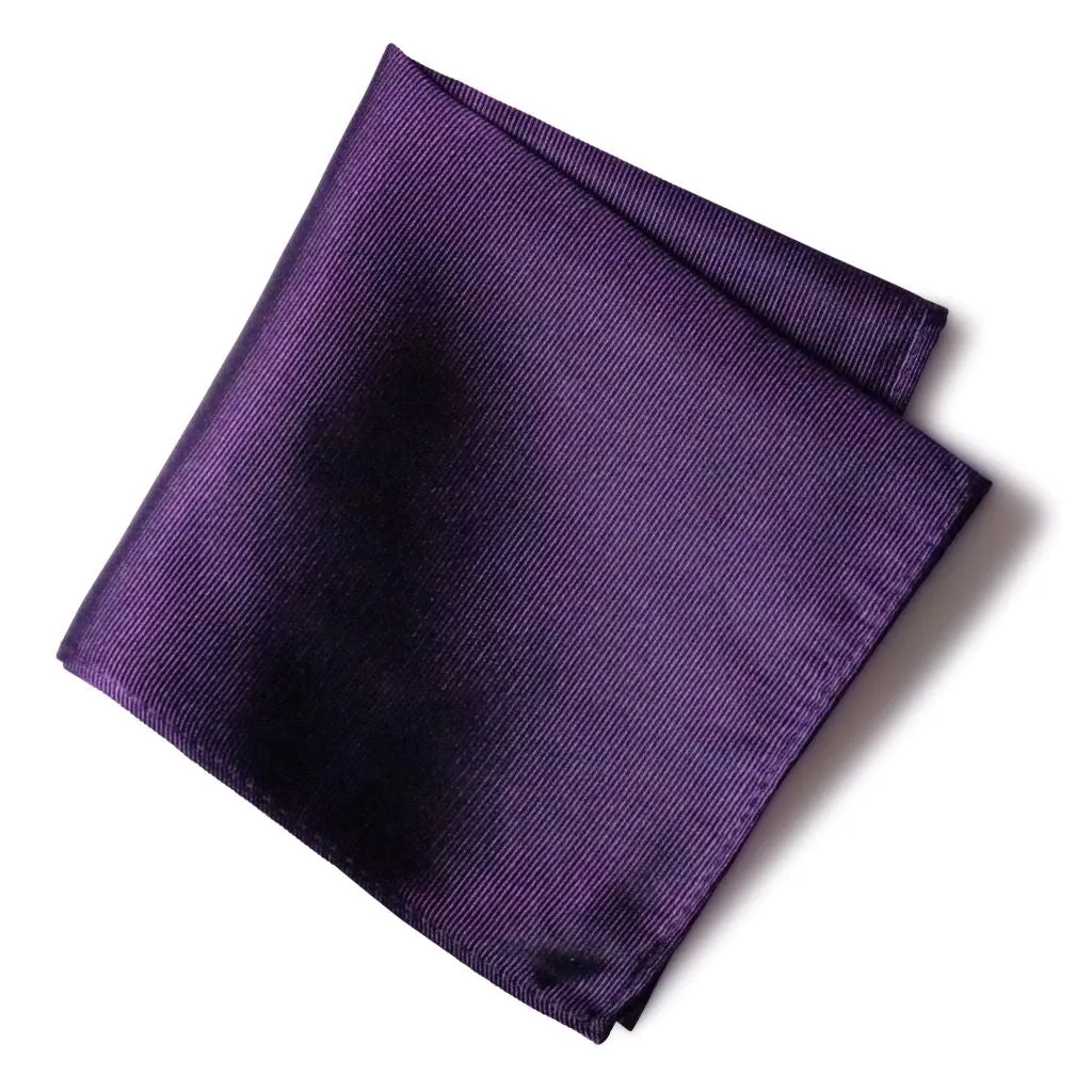 Plum Purple Silk Pocket Square