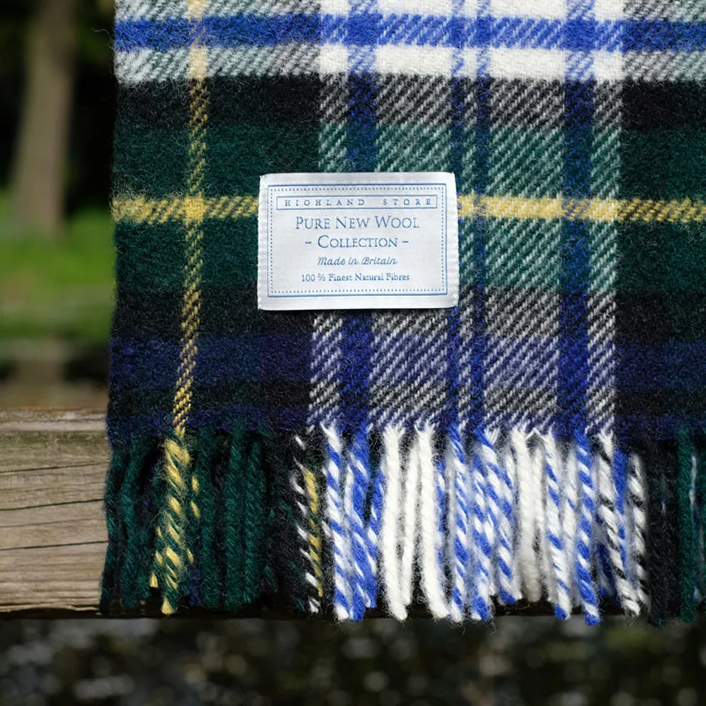 Pure Wool Blanket in Dress Gordon Tartan