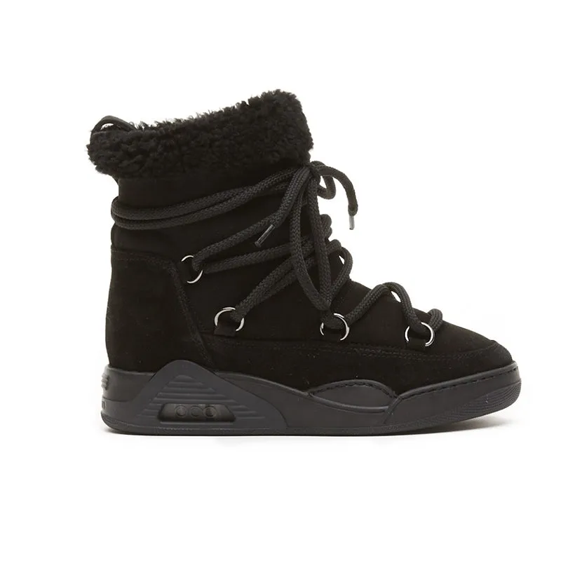 Serafini Black Suede Moon Boots