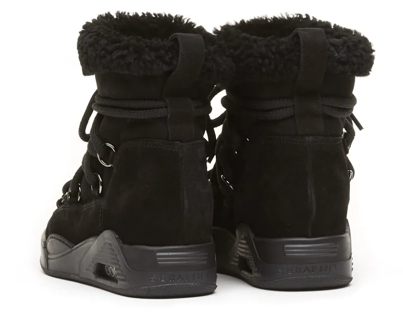 Serafini Black Suede Moon Boots