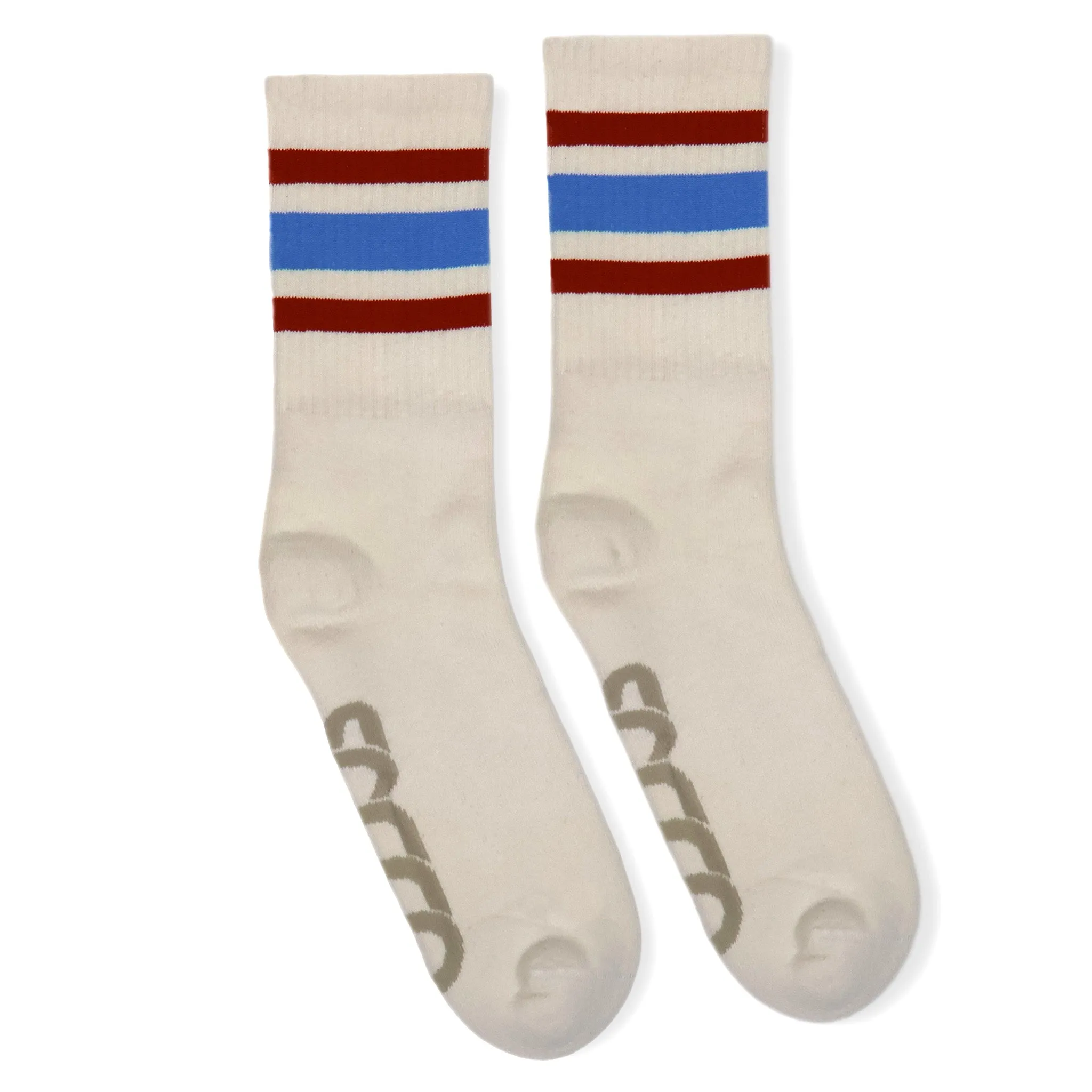 SOCCO Naturals | Columbia Blue & Rust Striped