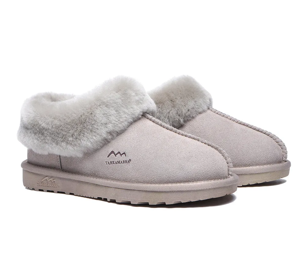 TARRAMARRA® UGG Premium Sheepskin Wool Collar Ankle Slippers Hana