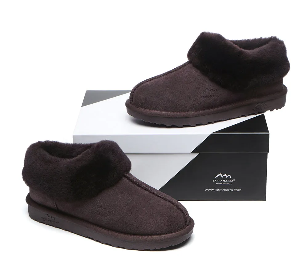 TARRAMARRA® UGG Premium Sheepskin Wool Collar Ankle Slippers Hana