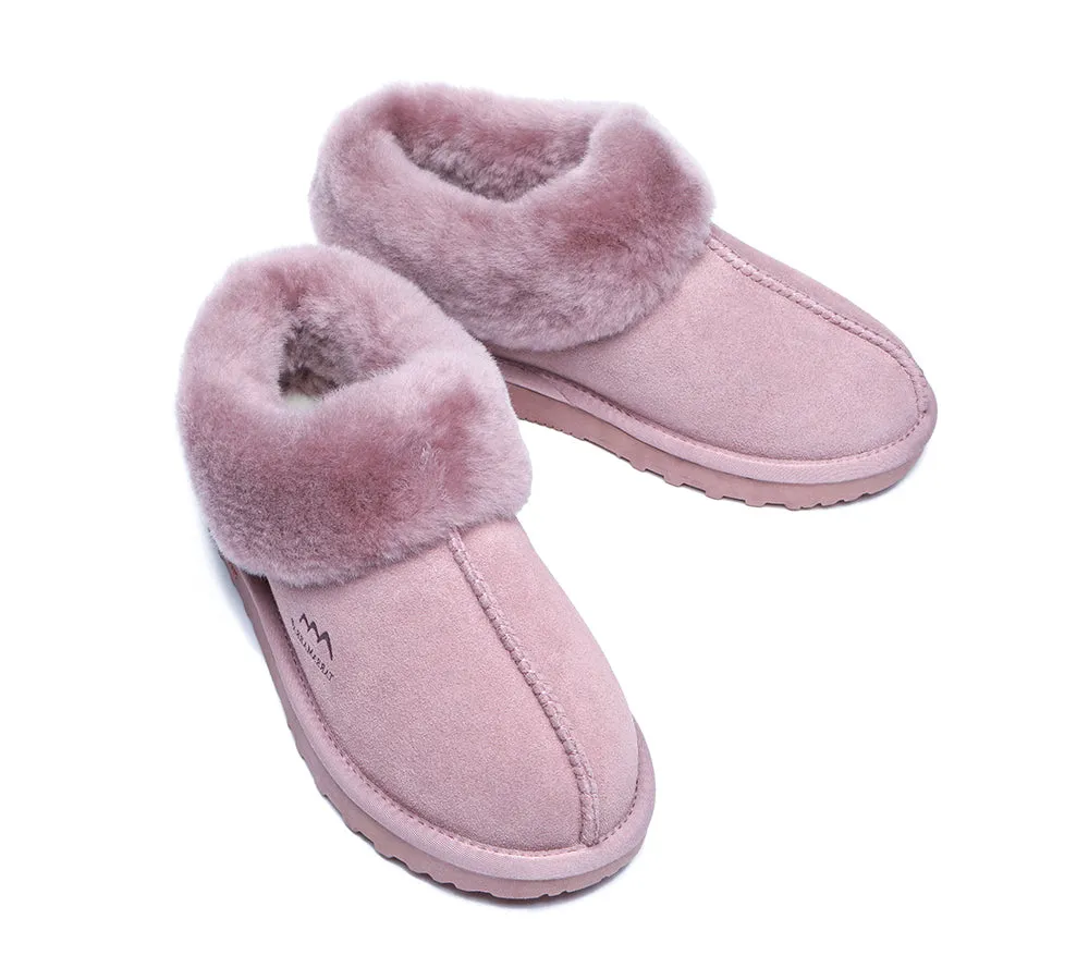 TARRAMARRA® UGG Premium Sheepskin Wool Collar Ankle Slippers Hana