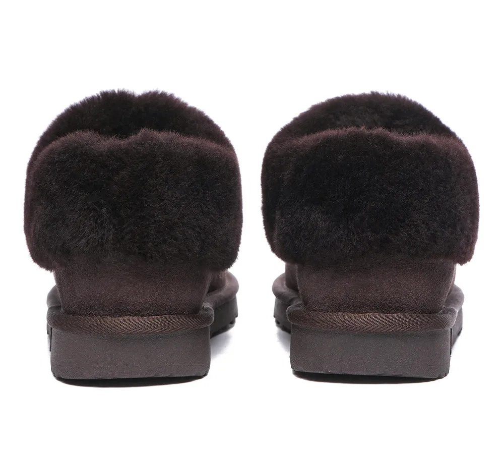 TARRAMARRA® UGG Premium Sheepskin Wool Collar Ankle Slippers Hana