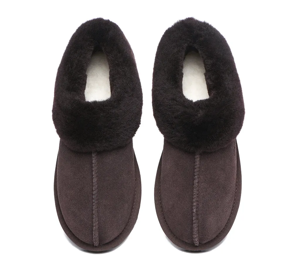 TARRAMARRA® UGG Premium Sheepskin Wool Collar Ankle Slippers Hana