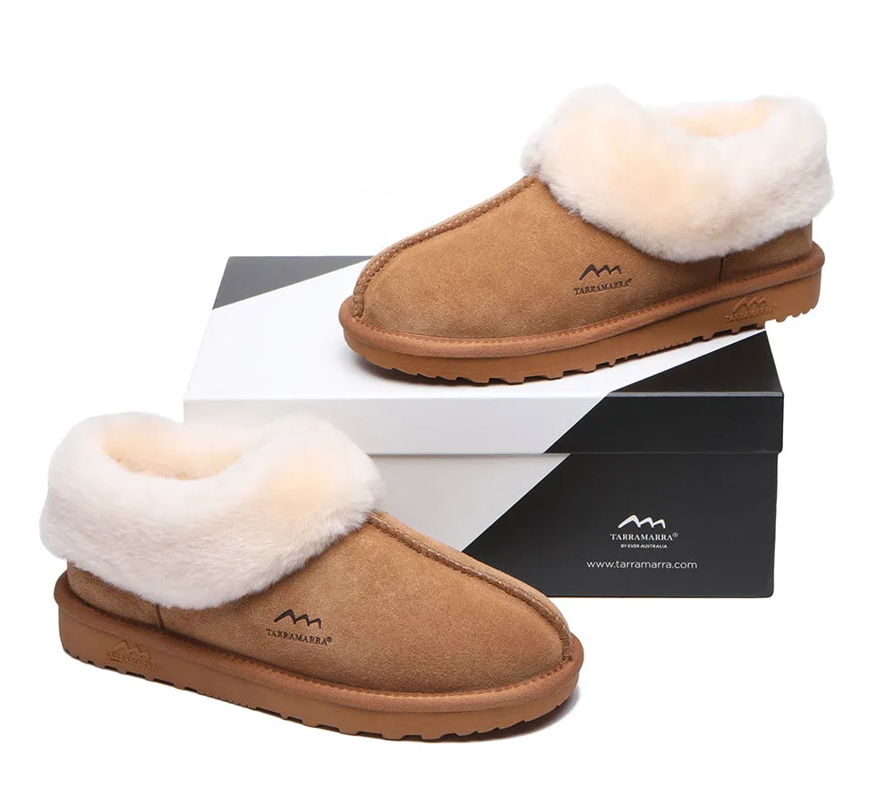 TARRAMARRA® UGG Premium Sheepskin Wool Collar Ankle Slippers Hana