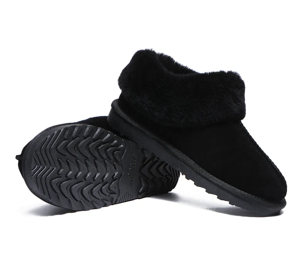 TARRAMARRA® UGG Premium Sheepskin Wool Collar Ankle Slippers Hana