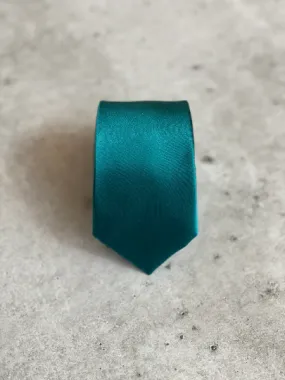 Teal Satin Silk Neck Tie