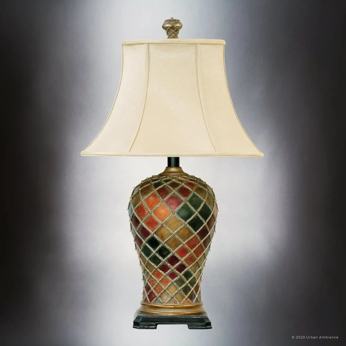 UEX7860 Mediterranean Table Lamp 19''W x 19''D x 30''H, Multicolor Finish, Harrisville Collection