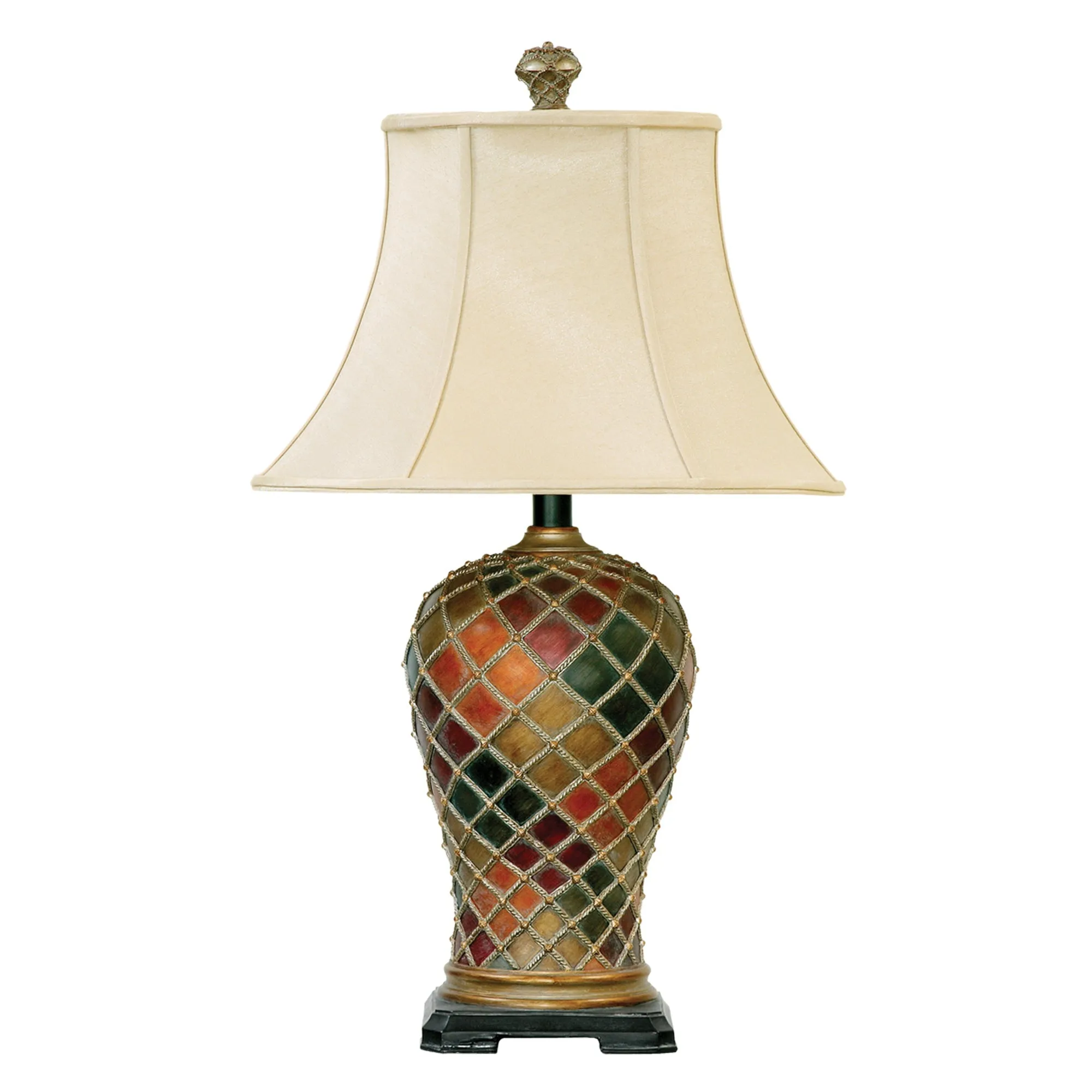 UEX7860 Mediterranean Table Lamp 19''W x 19''D x 30''H, Multicolor Finish, Harrisville Collection