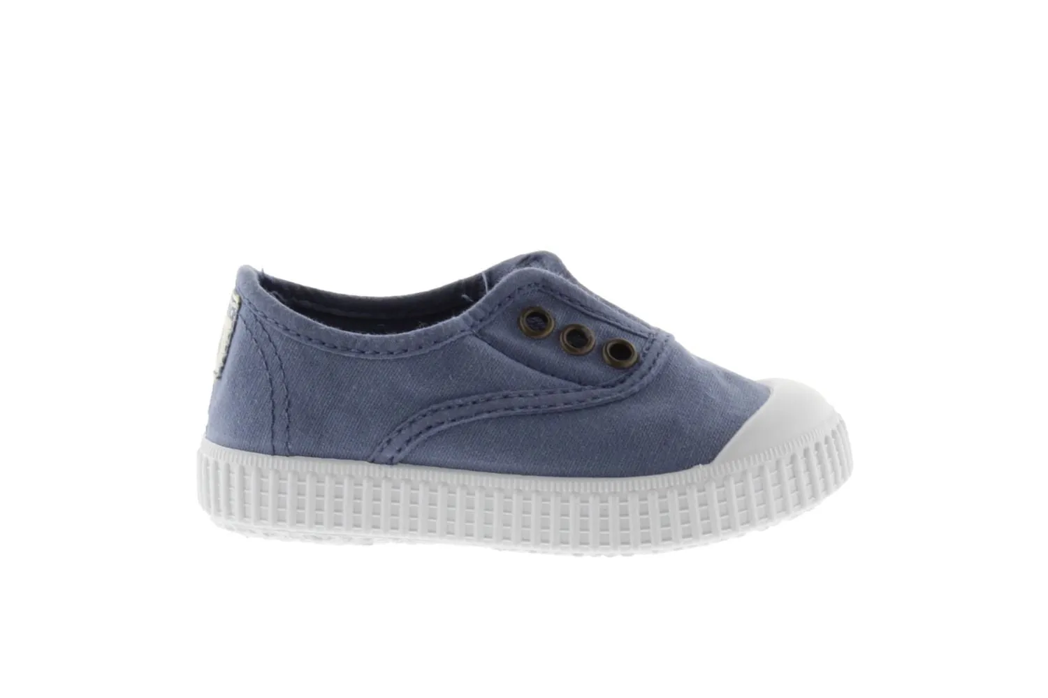 Victoria | Kids Canvas Slip-On Sneaker in Azul | Final Sale