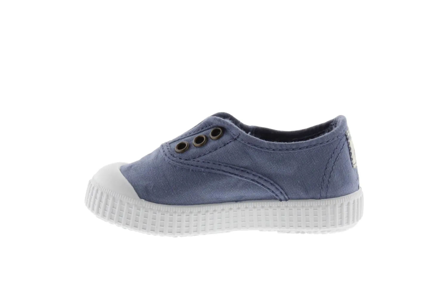 Victoria | Kids Canvas Slip-On Sneaker in Azul | Final Sale