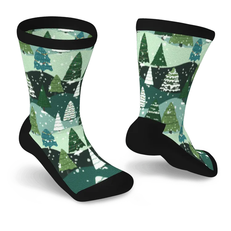 Winter Wonderland Non-Binding Diabetic Socks