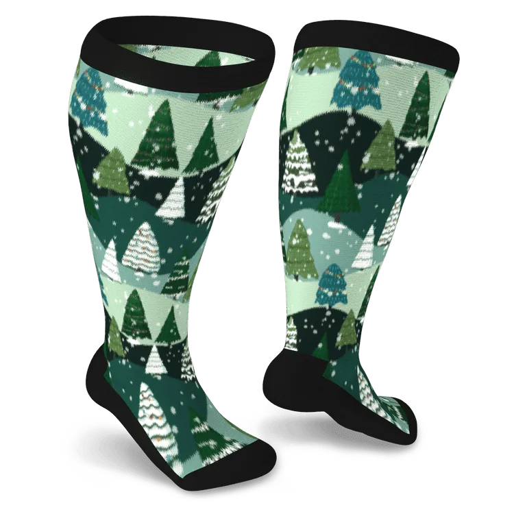 Winter Wonderland Non-Binding Diabetic Socks