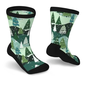 Winter Wonderland Non-Binding Diabetic Socks