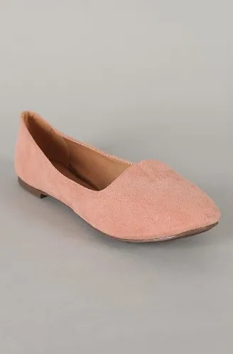 Women's Slip On Suede Ballerina Flat Shoes Jolene-01