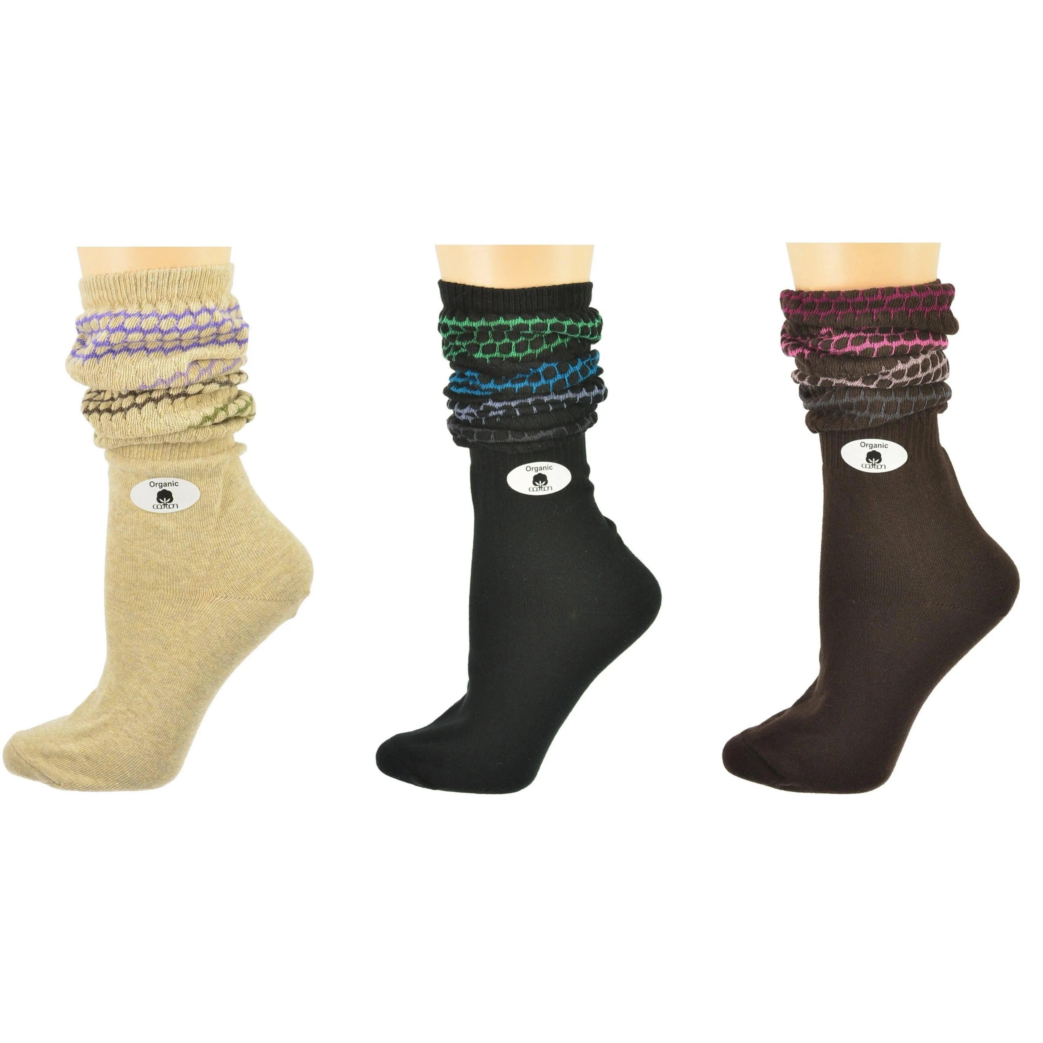 Women's Slouch or Knee High Organic Cotton Socks