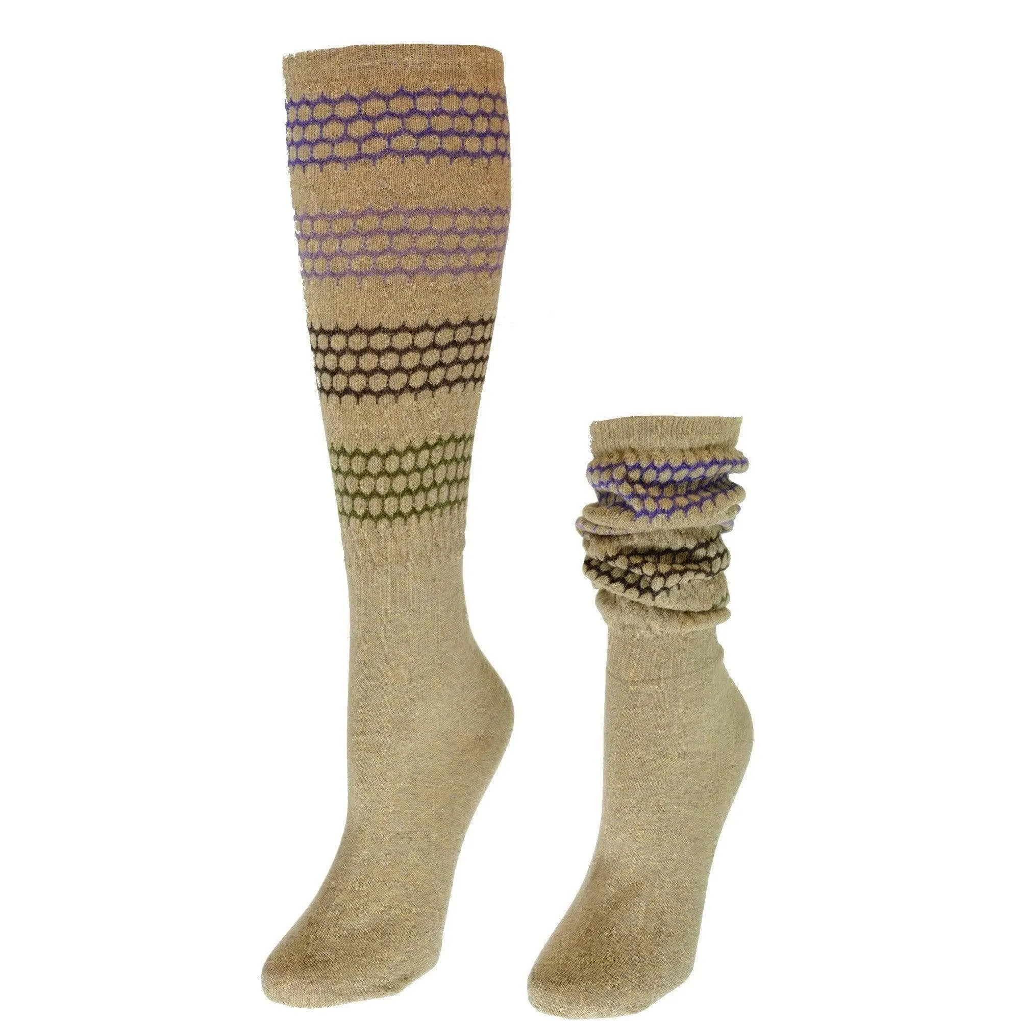 Women's Slouch or Knee High Organic Cotton Socks