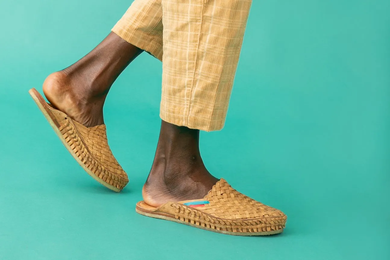 Woven City Slipper in Honey   Stripes